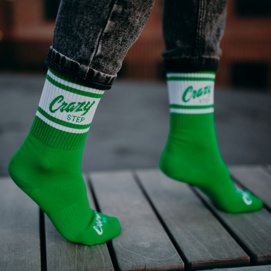 Vysoké športové ponožky zelené/shamrock